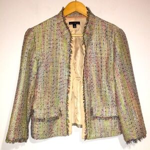 Willi Smith Multi color tweed blazer size 8